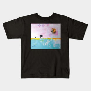 Picture of an original painting, yellow birds Kids T-Shirt